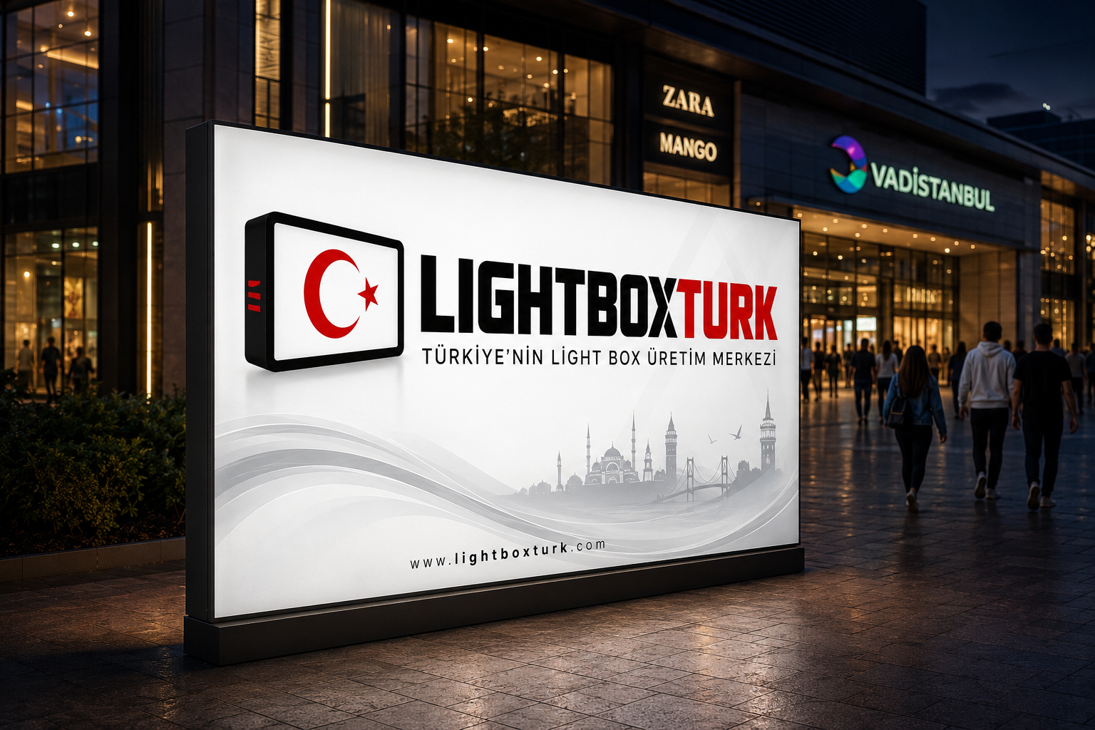 10cm Çift Yön Lightbox - Dış Mekan